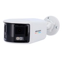 [DS-2CD1T63G2P-LIUF/SL(2.8mm)(O-STD)] Hikvision - Cámara Bullet IP [6Mp] 2 Lentes de Lente 2.8 mm (Imagen Panorámica 180) 30 mts IR Luz Intermitente y Alerta de Audio Audio Bidireccional ACUSENSE Micro SD