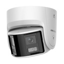 [DS-2CD2347G2P-LSU/SL(2.8mm)(C)(O-STD)] Hikvision - Cámara Turret IP Panorámica [4Mp] 2 Lentes 2.8 mm (180) Imagen a Color 24/7 (ColorVu) PoE IP67 ACUSENSE Luz Estroboscópica y Alarma Audible 30 mts Luz Blanca Microfono