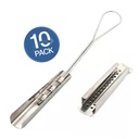[WPF-TMETALICO-10U] Wireplus - Gancho Tensor de Metal de Cable Drop de Fibra Optica [10 Unidades]