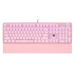 [MK853V2-PK(RD)] Fantech -Teclado Max Power Cableado SW Rojo [Rosado]