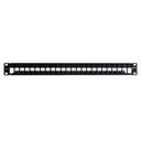 [TM-PNLZ-24-01] Siemon - Patch Panel Tera Max Blindado de 24 Puertos Modular (Vacio) Plano 1UR [Negro]