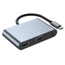 [ADA122] Adaptador 5 en 1 Tipo C a USB3.0/HDMI/VGA/AUX/PD