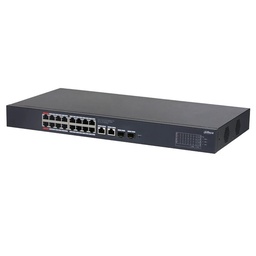 [DH-CS4220-16GT-190] Dahua - Switch Cloud L2 PoE de 20 Puertos con 16 Puertos RJ-45 PoE (Gigabit) 2 Puertos RJ-45 Uplink (Gigabit) y 2 Puertos SFP Uplink (1000 Mbps) Gestión en la Nube Carcasa Metálica Total PoE 190W [Administrable]