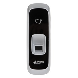 [DHI-ASR1102A(V3)] Dahua - Lector de Acceso de Reconocimiento de Tarjetas (IC Mifare) de Identificación Sin Contacto y Huellas (3.000) con Retroiluminación Azul Comunicación RS-485 y Wiegand Uso en Interiores