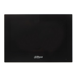 [DHI-VTH2621G-WP] Dahua - Monitor [Negro] para Videoportero IP y Wi-Fi Touch de 7" con Puerto PoE (Admite 9 Extensiones Villa 4 de Apartamento 1 Monitor Principal 2 Monitores de Extensión) Uso en Interiores