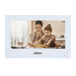 [DHI-VTH2621G-P] Dahua - Monitor [Negro] para Videoportero IP Touch de 7" con Puerto PoE (Admite 9 Extensiones Villa 4 de Apartamento) Uso en Interiores