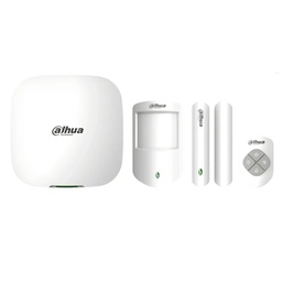 [DHI-ART-ARC3000H-03-W2] + Dahua - Kit de Alarma Inalámbrico con Wi-Fi y Ethernet Admite 150 Canales Periféricos Inalámbricos Frecuencia 433MHz (Incluye Panel de Alarma Sensor de Movimiento Contacto Magnético y Control Remoto)