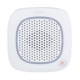 [DHI-ARA14-W2] Dahua - Sirena Intercom Inalámbrica con Audio Bidireccional y Múltiples Sonidos de Alarma (Fuego Intrusión Pánico Médica) Soporta Botón de Pánico Frecuencia 865.34 MHz–868.60 MHz MHz [Bateria 4 x CR123A]