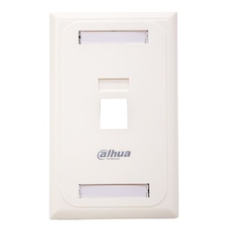 [DH-PFM3971-US-1] Dahua - Face Plate 1 Puerto Placa Frontal de Pared para Keystone con Etiqueta Integrada Blanco