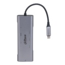 [DH-TC38] Dahua - Estación de Acoplamiento (8 en 1) USB 3.1 Tipo C a USB 3.0 + HDMI + RJ45 + SD/TF + PD Admite 3 puertos USB 3.0 Conexión Plug and Play Carcasa Metálica