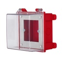 [DH-HY-HAN01] Dahua - Caja Estanca para Estación Manual y Módulos de Alarma Contra Incendios Grado de Protección IP65 Material ABS Color Rojo Tapa Transparente Dimensiones 129 mm x 124 mm x 87.5 mm Montaje en Pared Compatible con Dispositivos...