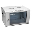[WM6406-450-RAL7035] Onlink - Rack de Pared [6U] Cerrado Fijo 600x 450x368mm con 3 Cerraduras y Puerta de Vidrio [Gris Luminoso]