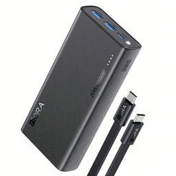 [GAR158-BLACK] 1Hora - Bateria Portatil Power Bank 20.000 mAh 22.5W Max [Negro]