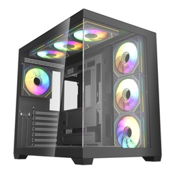[CG85X-BK] Fantech - Case Lumina Mid Tower+ 6 Fans [Negro]