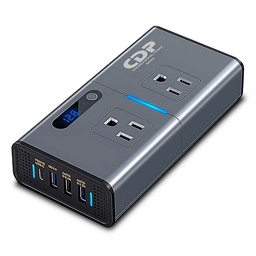 [XVU-212] CDP - Inversor de Corriente para Carro 12v a 120v de 200w [2] Tomas [4] USB