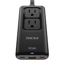[PS-235USBC] Forza: Regleta con Cargador Rápido 35W 2 NEMA 110V/220V USB-C con Indicador LED