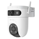[CS-H9c-R105-8H55WFL4GA] Ezviz - Cámara Domo IP PT Inalámbrica HD 3K Doble Lente [5MP] + [5MP] 4G + Wi-Fi Lentes 2.8mm/6mm Seguimiento Automático Visión Nocturna a Color Audio Bidireccional Exterior